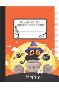 Blank Music Sheet Notebook
