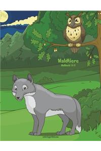 Waldtiere-Malbuch 1 & 2
