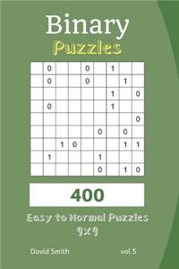 Binary Puzzles - 400 Easy to Normal Puzzles 9x9 Vol.5