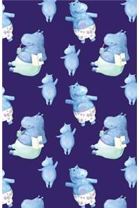 Bullet Journal Cute Hippos Pattern