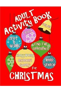 Adult Activity Book Christmas Activity Book for Adults