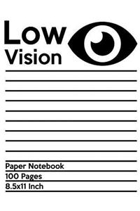 Low Vision Paper Notebook