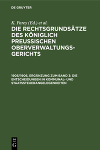Die Entscheidungen in Kommunal- Und Staatssteuerangelegenheiten
