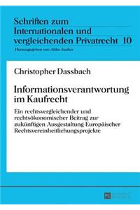 Informationsverantwortung im Kaufrecht