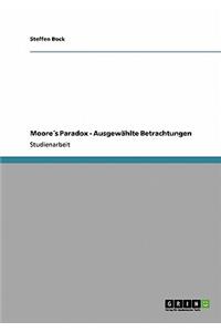 Moore´s Paradox - Ausgewählte Betrachtungen