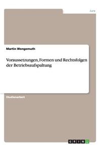 Voraussetzungen, Formen und Rechtsfolgen der Betriebsaufspaltung