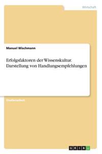 Erfolgsfaktoren der Wissenskultur. Darstellung von Handlungsempfehlungen