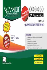 Quantitative Aptitude (Paper 3 | CA Foundation) Scanner - Including questions and solutions | Applicable for January 2025 Exam | Green Edition