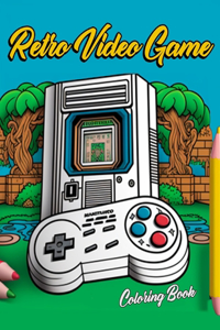 retro vedeo game coloring book
