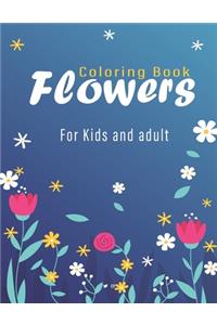 flower coloring book for kids and adult
