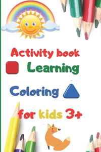 activity book learning coloring for kids 3+
