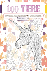 Mandala Malbücher für Erwachsene - Schwieriger Leve - 100 Tiere
