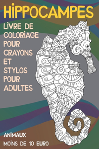 Livre de coloriage pour crayons et stylos pour adultes - Moins de 10 euro - Animaux - Hippocampes