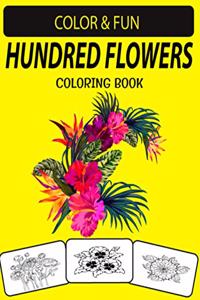 Hundred Flowers Coloring Book