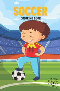 Soccer Coloring Book For kids Ages 4-12