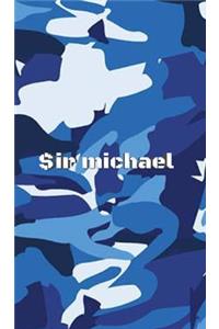 Blue Camouflage Sir Michael creative journal