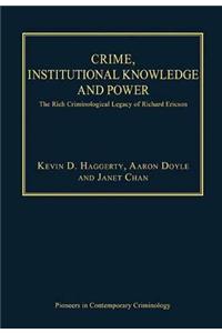 Crime, Institutional Knowledge and Power