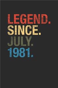Legend Since July 1981