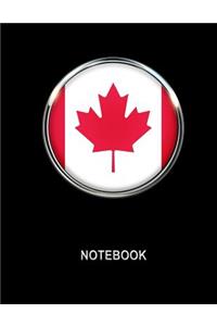Notebook. Canada Flag Cover. Composition Notebook. College Ruled. 8.5 x 11. 120 Pages.