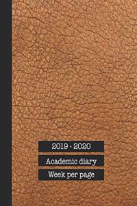 2019 - 2020 Academic diary week per page