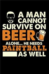 A Man Cannot Survive On Beer Alone He Needs Paintball As Well