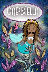 Mermaid Dreams Gabriella: Wide Ruled Composition Book Diary Lined Journal