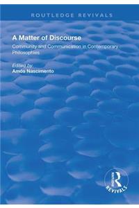 A Matter of Discourse