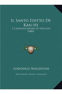 Il Santo Editto De Kan-Hi
