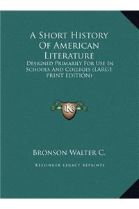 A Short History Of American Literature