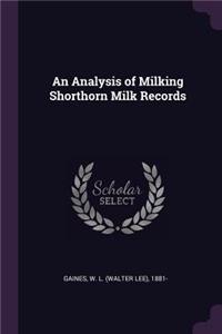 An Analysis of Milking Shorthorn Milk Records