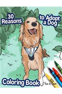 30 Reasons to Adopt a Dog Coloring Book