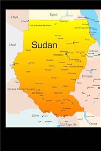 Map of the Sudan Journal: 150 Page Lined Notebook/Diary