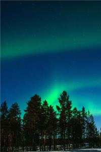 Awesome Green Aurora Over a Forest in Finland Nature Journal