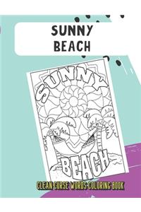 Sunny Beach Clean Curse Words Coloring Book
