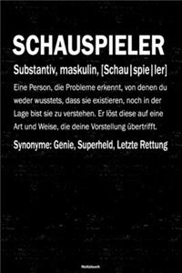 Schauspieler Notizbuch