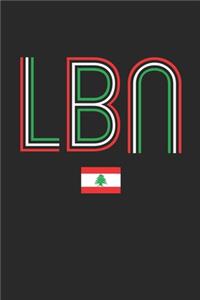 Vintage Lebanon Notebook - Lebanon Diary - Retro Lebanese Flag Journal - Lebanon Gifts