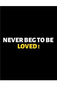 Never Beg To Be Loved