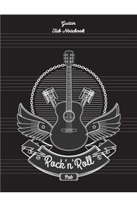 Guitar Tab Notebook - Blank Music Journal for Guitar Music Notes - Guitar Tablature Book