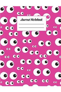 Journal Notebook: Eyeballs 7.44 X 9.69 Wide Ruled Paper Notebook, Appreciation Gift, Quote Journal or Diary - Unique Inspirational Present for Friend, Family, Teacher, Retirement, Birthday, Christmas or Gratitude Gift - Halloween Scary Eyes