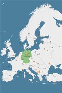 A Map of Europe with Germany in Green Journal