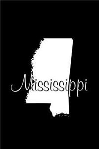 Mississippi - Black Lined Notebook with Margins