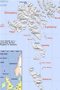 Modern Day Color Map of the Faroe Islands Journal