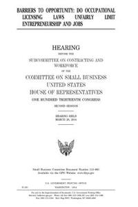 Barriers to opportunity