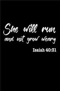 She Will Run And Not Grow Weary Isaiah 40