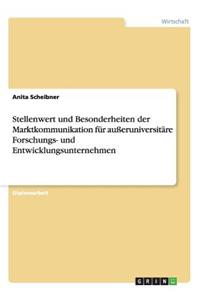 Stellenwert und Besonderheiten der Marktkommunikation für außeruniversitäre Forschungs- und Entwicklungsunternehmen