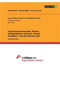 Social Entrepreneurship. Welche Erfolgsfaktoren weist ein 