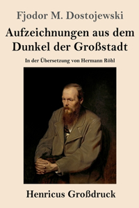 Aufzeichnungen aus dem Dunkel der Großstadt (Großdruck)