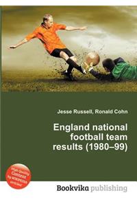 England National Football Team Results (1980-99)