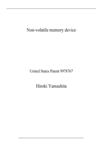 Non-volatile memory device