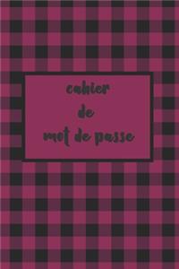 cahier de mot de passe